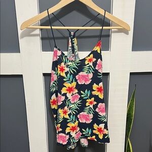 No Boundaries Floral Print Top with Pink and Yellow Accents